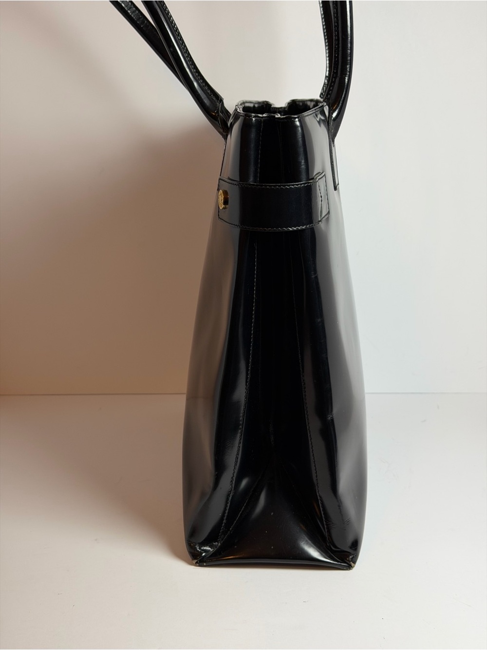 Vintage Gucci Black Patent Leather Shopper Tote Bag - Picture 5 of 16